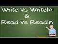 Write/Writeln and Read/Readln Pascal