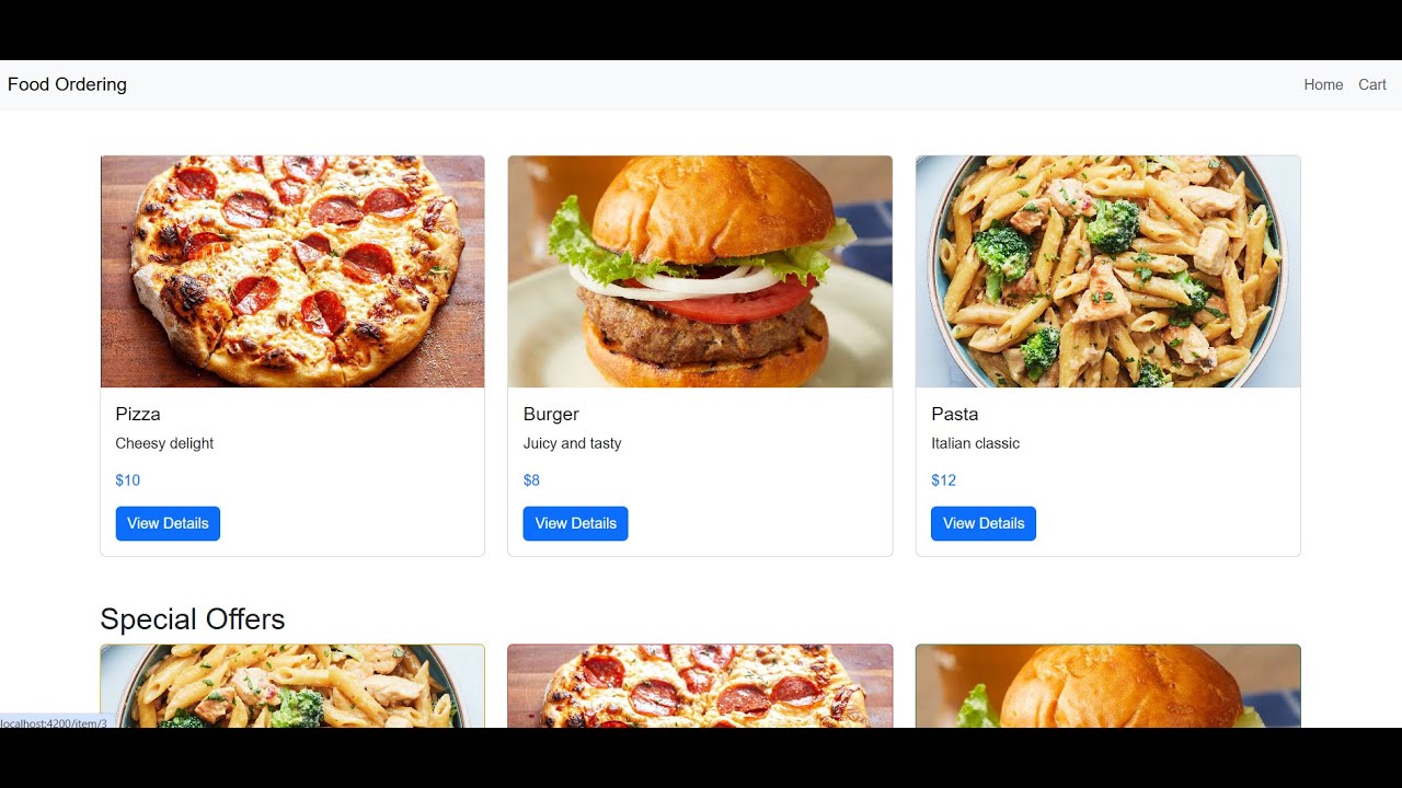 Ordering System Angular Building static food ordering application in Angular 19 with Bootstrap ...
