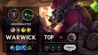 Warwick Top vs Poppy - NA Grandmaster Patch 10.20