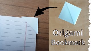 Easy origami corner bookmark|| how to make a corner bookmark DIY