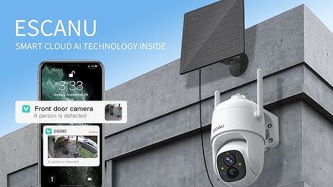 All in one camera! ESCANU Wireless Solar Outdoor Security PTZ AI Motion Detection Audio WiFi Camera