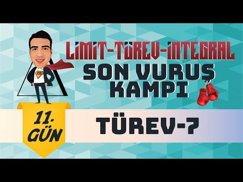 Türev - 7 I Limit-Türev-İntegral Son Vuruş Kampı 🥊 I 11. Gün I #yks2024 #mathman