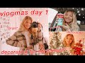 VLOGMAS DAY 1: *decorating for christmas, target shopping, starbucks*