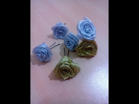 Diy How To Make A Flower Hair Pins كيفية عمل دبابيس الورد لتزيين