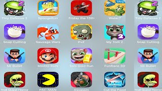 Tiny Defense 2,SpongeRun,Friday the 13th,Water,Soap Cutting,Sausage Wars,Pvz,My Tom 2,Cut the Food screenshot 4