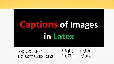 How to add Caption in Images in LaTeX | Captions in LaTeX