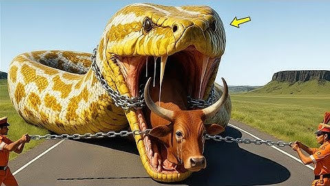 Emergency Rescue Team Saves Exhausted Cow From Giant Python’s Deadly Bite🐂🐍