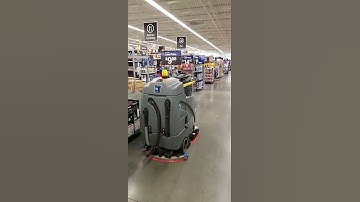 Walmart robots cleaning floor