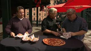 Previewing new food items at Oriole Park at Camden Yards