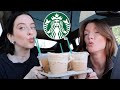 trying starbucks pumpkin spice fall drinks!