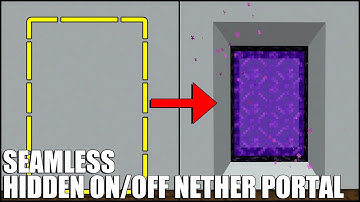 How to Build a Hidden On/Off Nether Portal in Minecraft Bedrock! (SEAMLESS)
