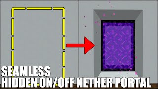 How to Build a Hidden On/Off Nether Portal in Minecraft Bedrock! (SEAMLESS) @fedex26922