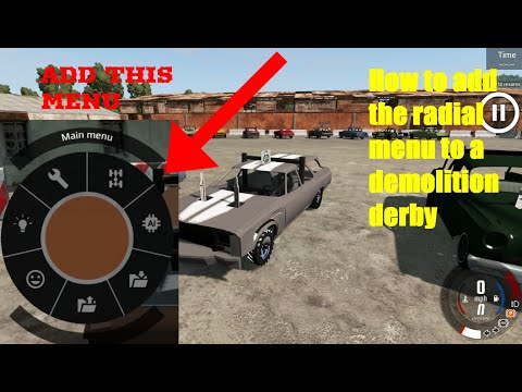 BeamNG how to add the radial menu in a demolition derby tutorial