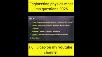 RGPV Engineering physics 1st Sem most imp questions || 1st year B.Tech 2025 #paper #rgpv