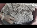 Asmr Most favorite white stones reused cement huge chunks dusty crumbling in lots of water 💦 @asasmr