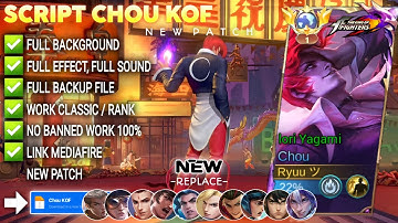 Script Skin Chou KOF - Iori Yagami No Password | Full Effect Voice | Patch Terbaru