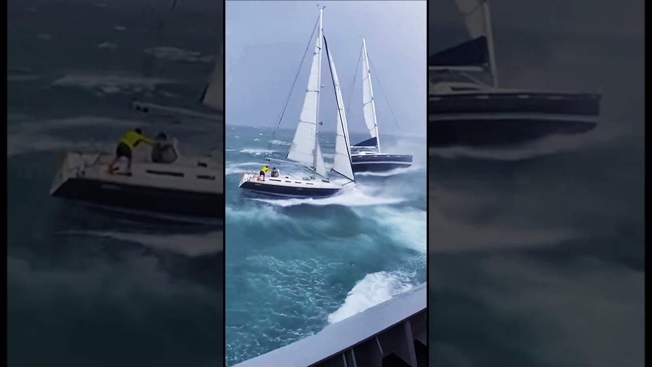 Sailboats NEARLY COLLIDE in Massive Storm! 😱
