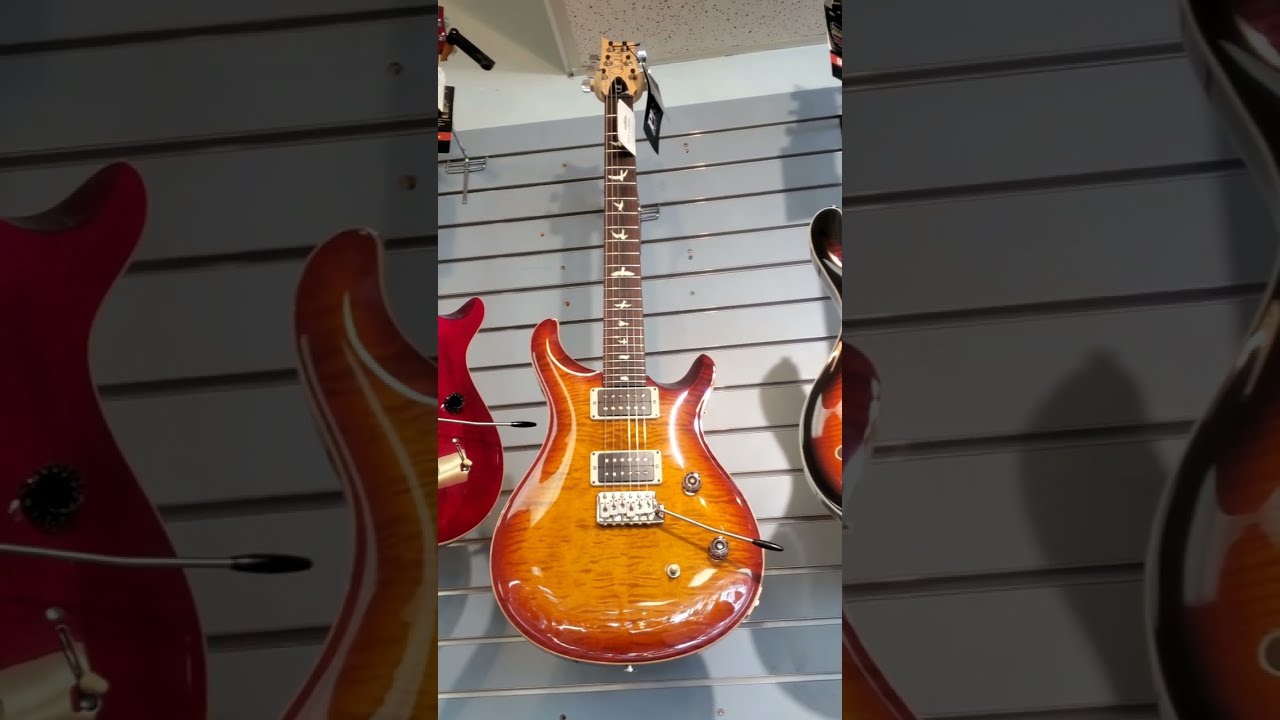 PRS Guitars Wood Library Custom 24 Fatback Flame Maple 10 Top - Dark Cherry Sunburst