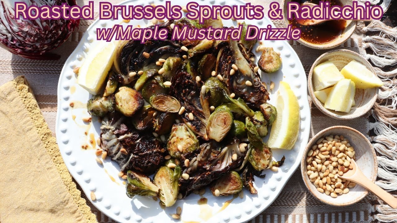 Жареные брюссельская капуста и радиккьо с кленово-горчичной заправкой