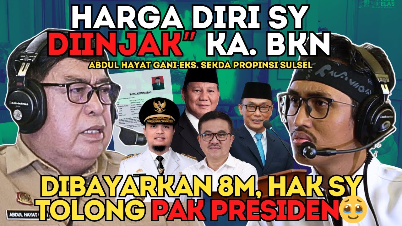 TRAGIS⁉️EKS.SEKDA SULSEL BONGKAR SBENARNYA,BIAR JELAS; SY MENANG TDK MENGALAHKAN‼️Abd. Hayat Gani