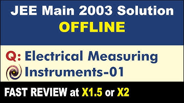 JEE Main 2003 Physics Solutions | Electrical Measuring Instruments-01