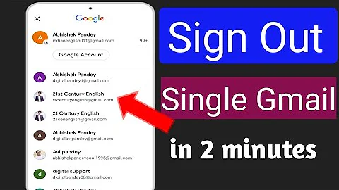 How to sign out single gmail in phone | Sign out single gmail from multiple gmail