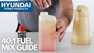 How to Mix 2-Stroke Engine Oil 40:1 Ratio ( A Guide by Hyundai Power Products)