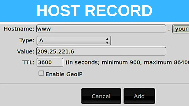 Is A record the same as host record? (2023)