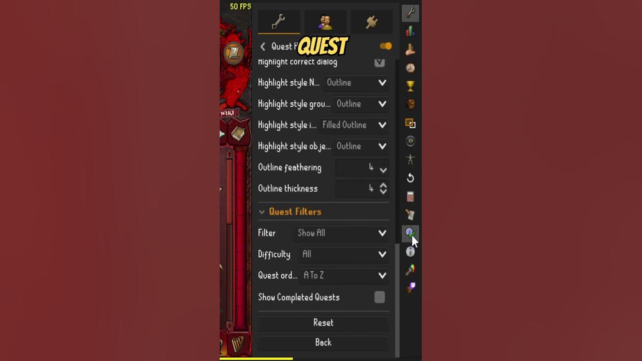 How to access the quest helper in the runelite client osrs shorts
