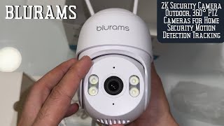 blurams 2K Security Camera Outdoor, 360° PTZ Cameras for Home Security Motion Detection Tracking