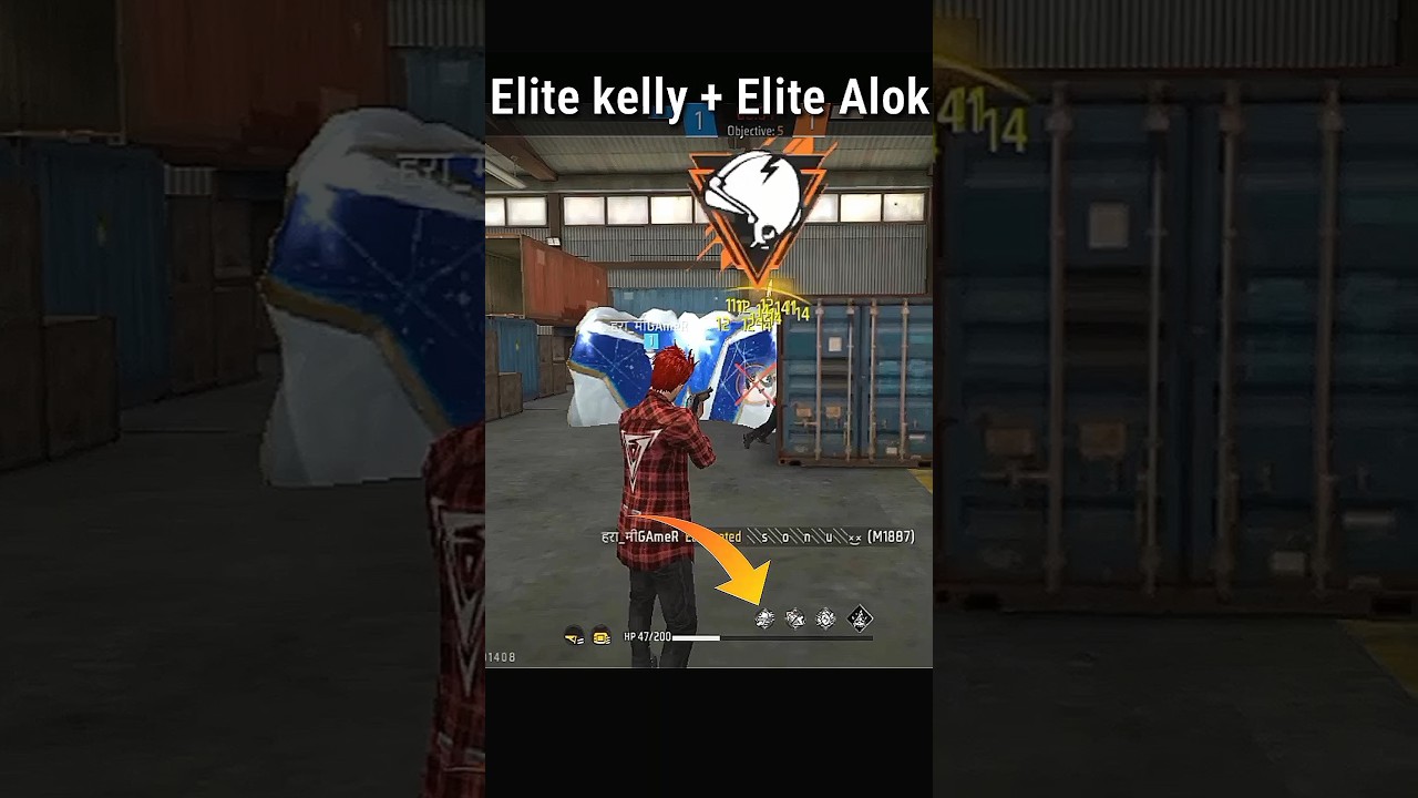 Free fire Elite Kelly + Elite Dj Alok combination test | Elite Aloke + Elite Kelly test 