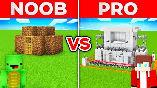 Maizen NOOB VS PRO Safest House Battle! JJ and Mikey in Minecraft