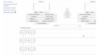 Linear Algebra - Special Matrices and Cases of Solution