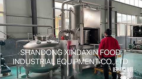 Tony new design vacuum frying machine testing