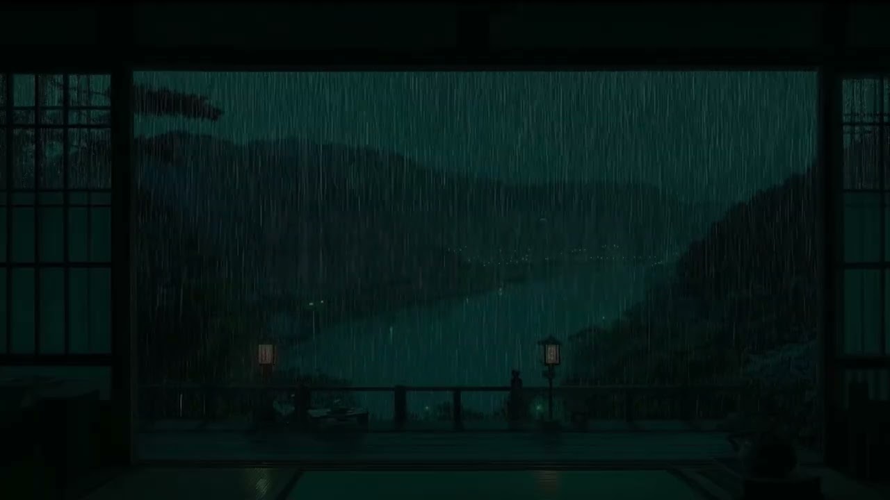 Soothing Spring Night Rain 🌸 | Calm Atmosphere for Study & Relaxation