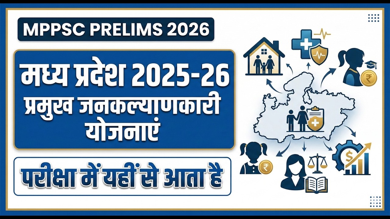 मध्य प्रदेश : जनकल्याणकारी योजनाएँ 2025-26 | Complete Revision | Most Important !