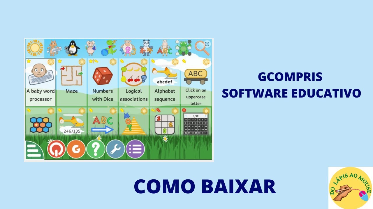 SOFTWARE EDUCATIVO - BAIXANDO O GCOMPRIS - YouTube