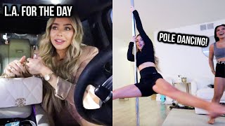 La for the day! dinner and pole dancing! vlogmas day 14!