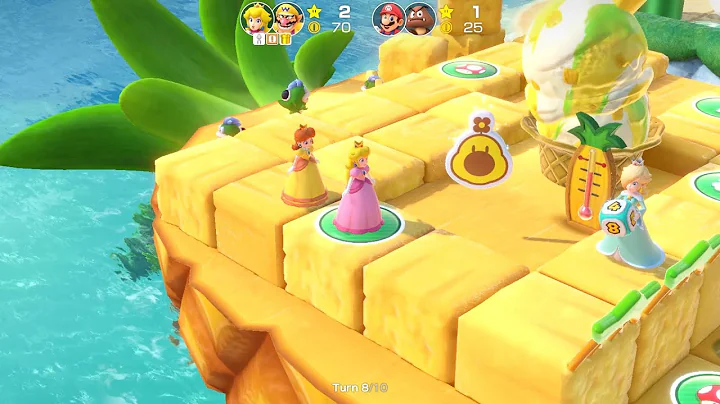 Super Mario Party Partner Party #2095 Watermelon Walkabout Peach & Wario vs Mario & Goomba