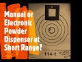 Witch doctor manual vs electronic powder dispenser at short range