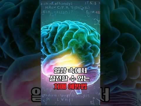 치매예방을 위해 꼭 해야 될 것들은?
