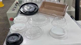 Automatic PP PET PS HIPS RPET Plastic Cup Lid Plastic Bowl Lids Cups Covers Making Machine