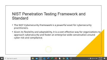 NIST Penetration Testing Framework and Standard