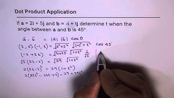 Find Vector For Given Dot Product