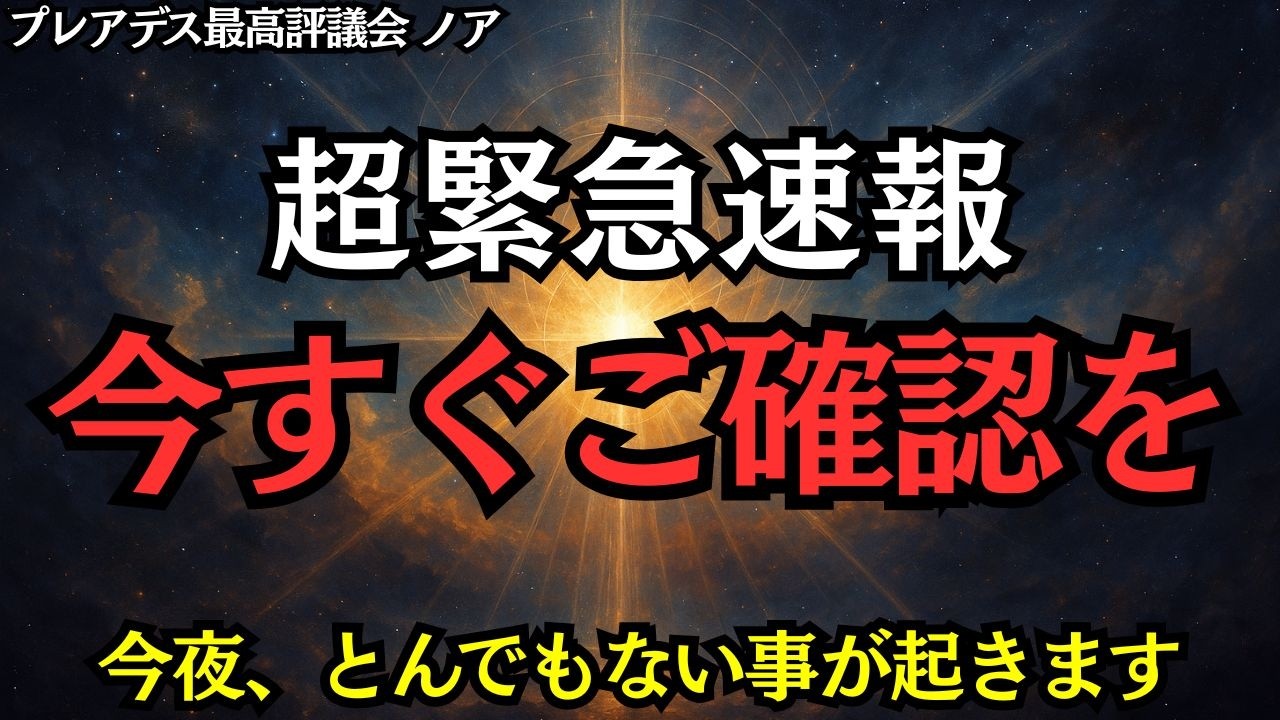 【緊急警報】〇分後、とんでもない事が起きます。大至急、事態に備えて下さい。魂の使命について【プレアデス最高評議会】
