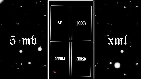 About me xml file 🙃 || new trend attitude xml for alight motion...!