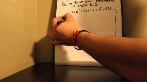 Setting up the RREF Matrix Degree 2