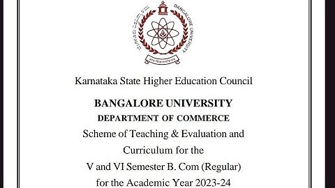 Bcom 5th sem & Bcom 6th sem syllabus of #nep #bangaloreuniversity #bcom