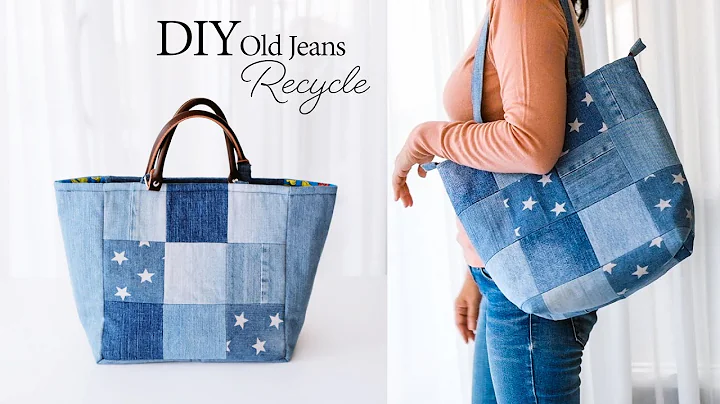 DIY old jeans recycle Tote Bag | Sewing | Tutorial