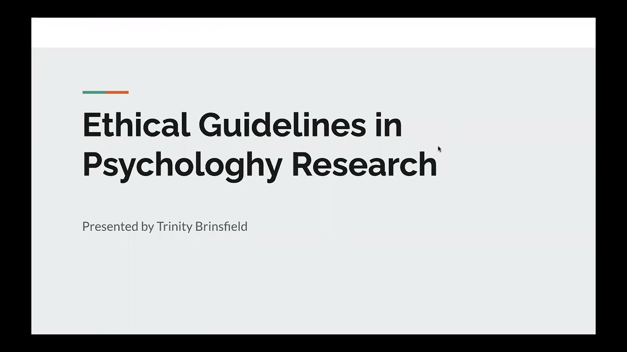 Ethical Guidelines In Psychology Research YouTube Ethical Guidelines In Psychology Research YouTube